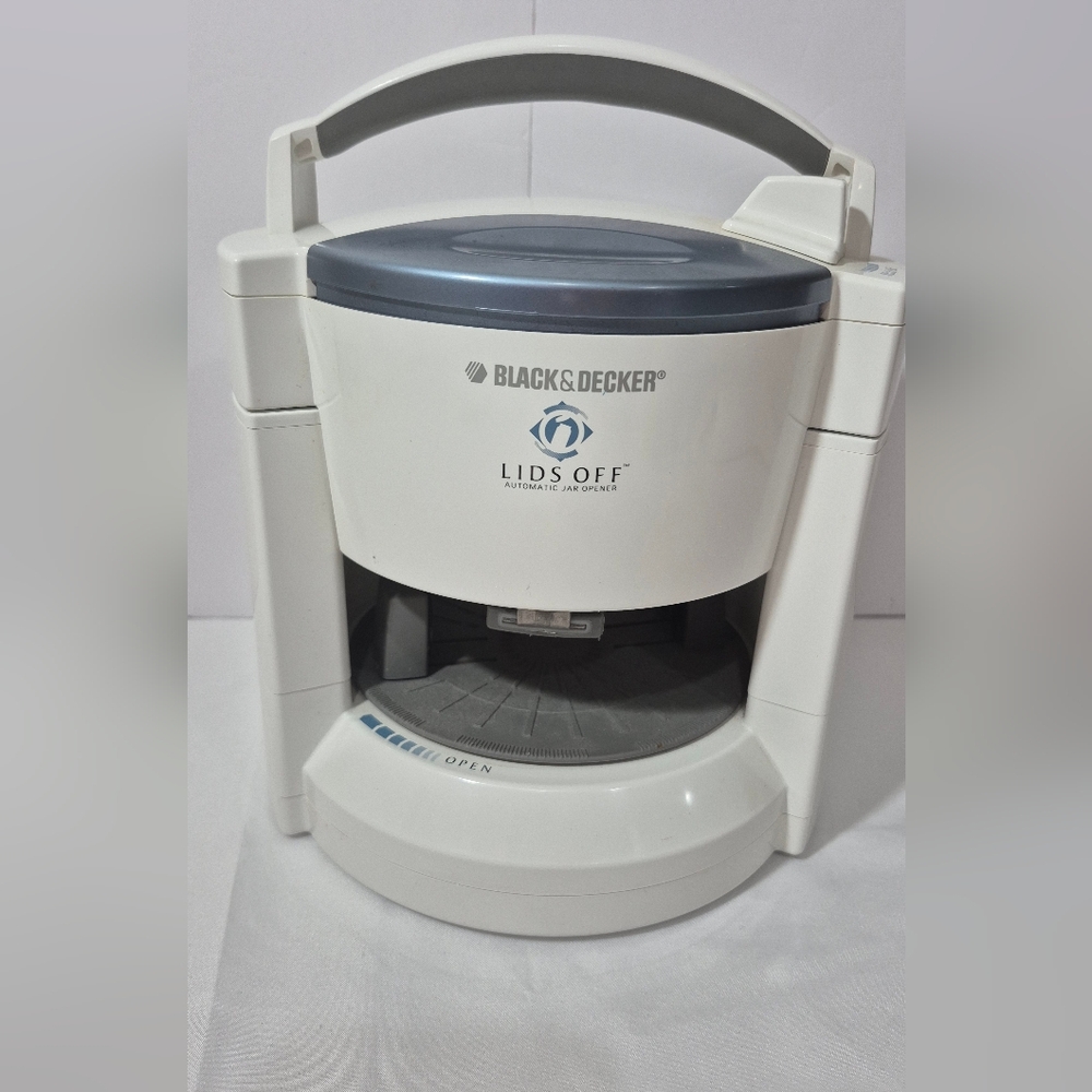 Black & Decker Lids Off Automatic Jar Opener in White JW200 Electric Power